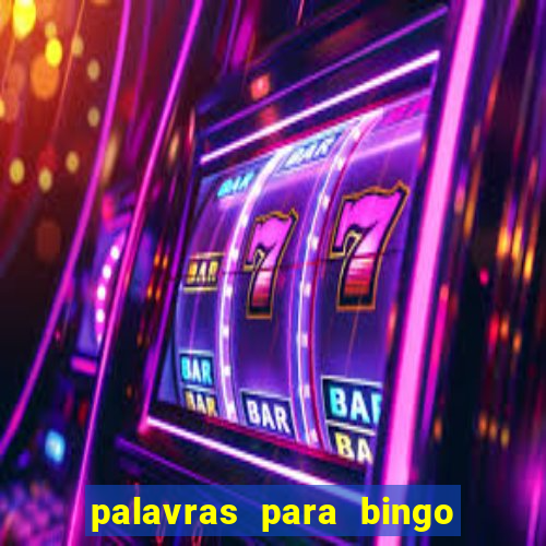 palavras para bingo cha de bebe